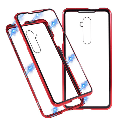 Full Covering Magnetic Metal Frame + Double-sided Tempered Glass Phone Cover Case for OnePlus 7T Pro