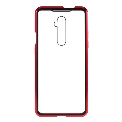 Full Covering Magnetic Metal Frame + Double-sided Tempered Glass Phone Cover Case for OnePlus 7T Pro