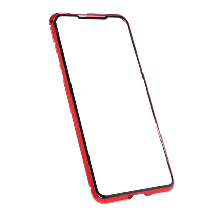 Full Covering Magnetic Metal Frame + Double-sided Tempered Glass Phone Cover Case for OnePlus 7T Pro