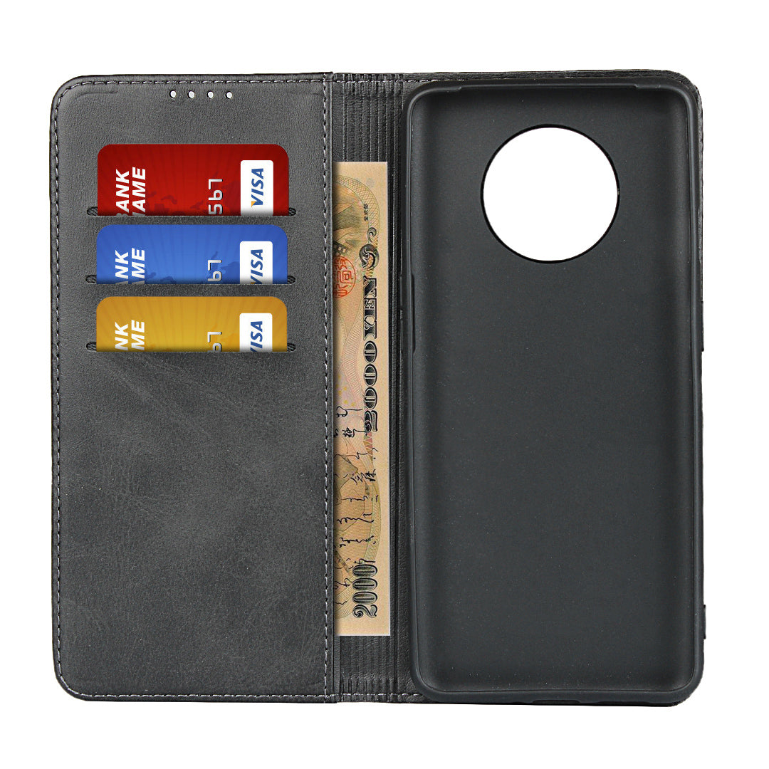 Auto-absorbed Leather Wallet Stand Phone Casing for OnePlus 7T