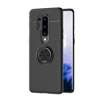 With Finger Ring Kickstand TPU Built-in Metal Sheet Case for OnePlus 8 Pro