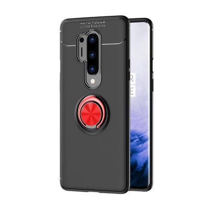 With Finger Ring Kickstand TPU Built-in Metal Sheet Case for OnePlus 8 Pro