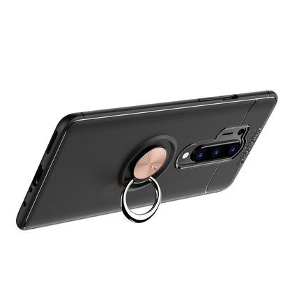 With Finger Ring Kickstand TPU Built-in Metal Sheet Case for OnePlus 8 Pro