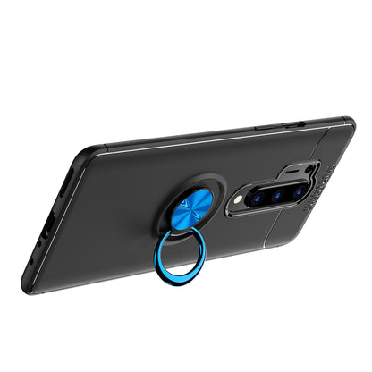 With Finger Ring Kickstand TPU Built-in Metal Sheet Case for OnePlus 8 Pro