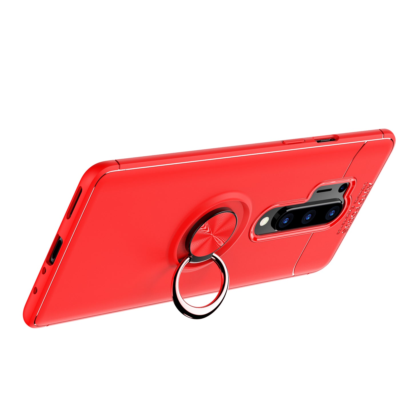 With Finger Ring Kickstand TPU Built-in Metal Sheet Case for OnePlus 8 Pro