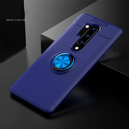 With Finger Ring Kickstand TPU Built-in Metal Sheet Case for OnePlus 8 Pro