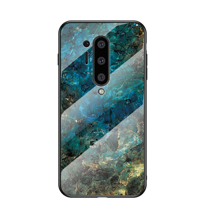 For OnePlus 8 Pro Marble Texture Tempered Glass + PC + TPU Protector Case