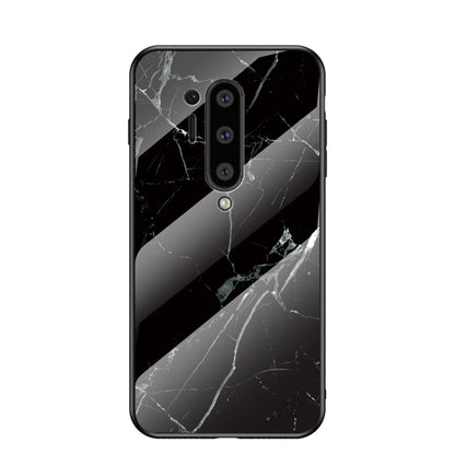 For OnePlus 8 Pro Marble Texture Tempered Glass + PC + TPU Protector Case