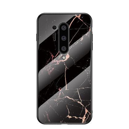 For OnePlus 8 Pro Marble Texture Tempered Glass + PC + TPU Protector Case