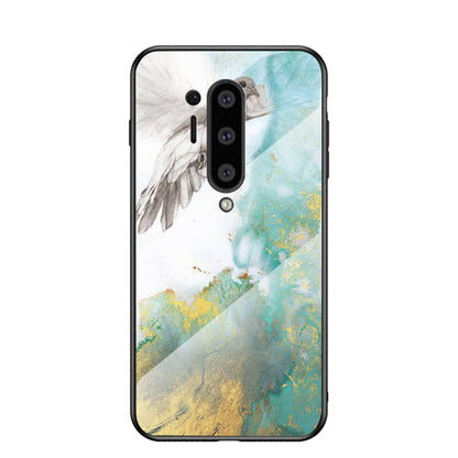 For OnePlus 8 Pro Marble Texture Tempered Glass + PC + TPU Protector Case