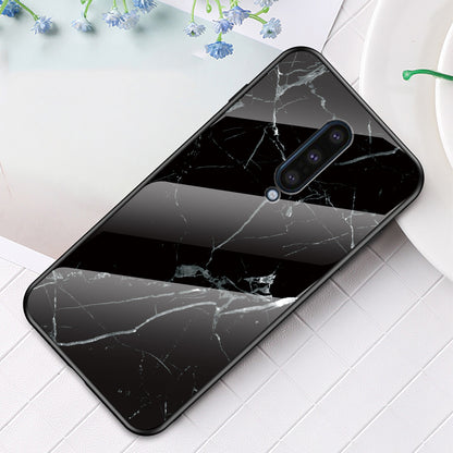 Marble Pattern Tempered Glass + PC + TPU Combo Cover for OnePlus 8