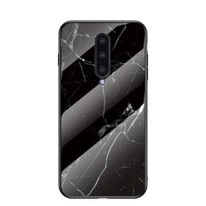 Marble Pattern Tempered Glass + PC + TPU Combo Cover for OnePlus 8