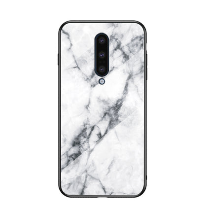 Marble Pattern Tempered Glass + PC + TPU Combo Cover for OnePlus 8