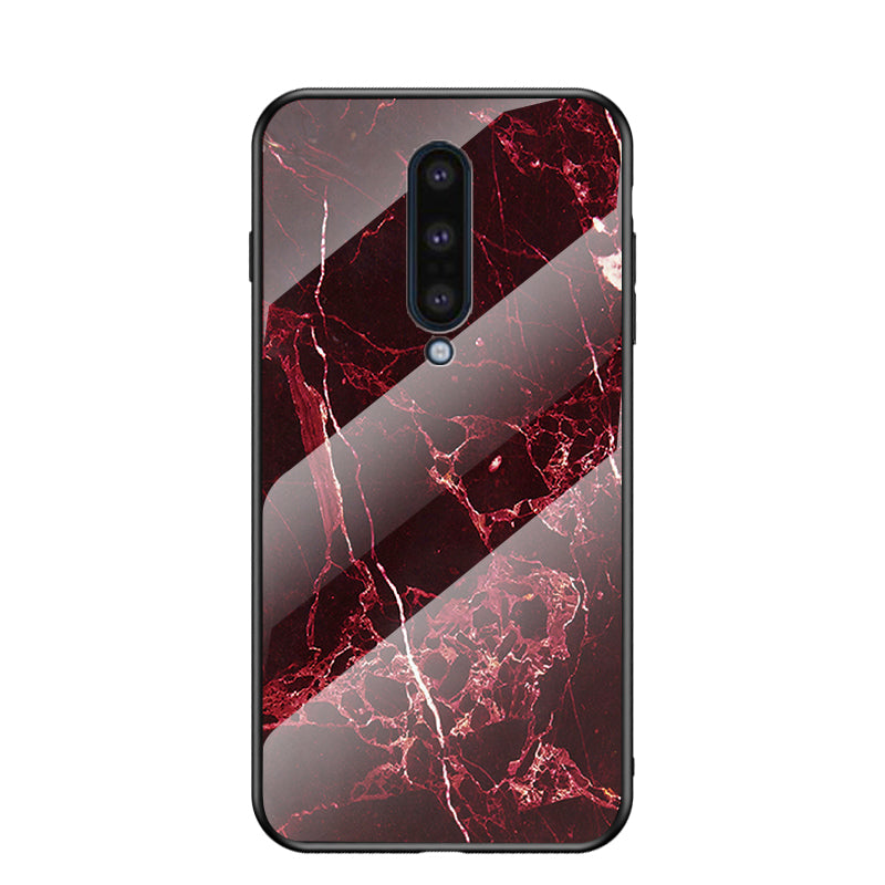 Marble Pattern Tempered Glass + PC + TPU Combo Cover for OnePlus 8