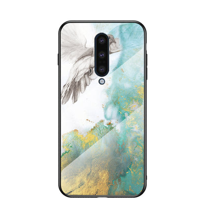 Marble Pattern Tempered Glass + PC + TPU Combo Cover for OnePlus 8