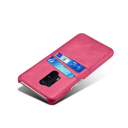 KSQ with Double Card Slots PU Leather Coated Hard PC Cover for OnePlus 8 Pro