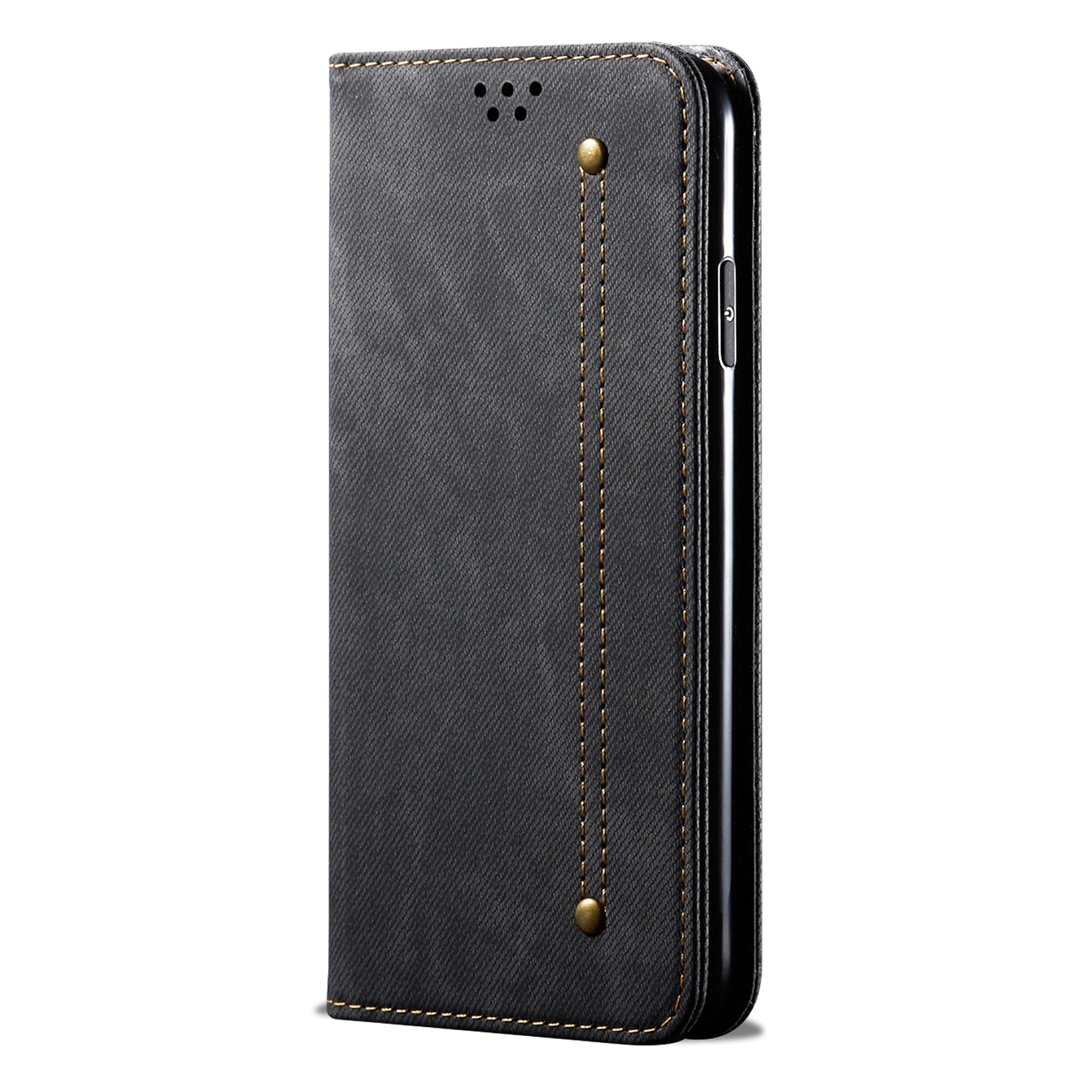 Vintage Style Jeans Cloth Texture Wallet Flip Leather Case for OnePlus 8 Pro