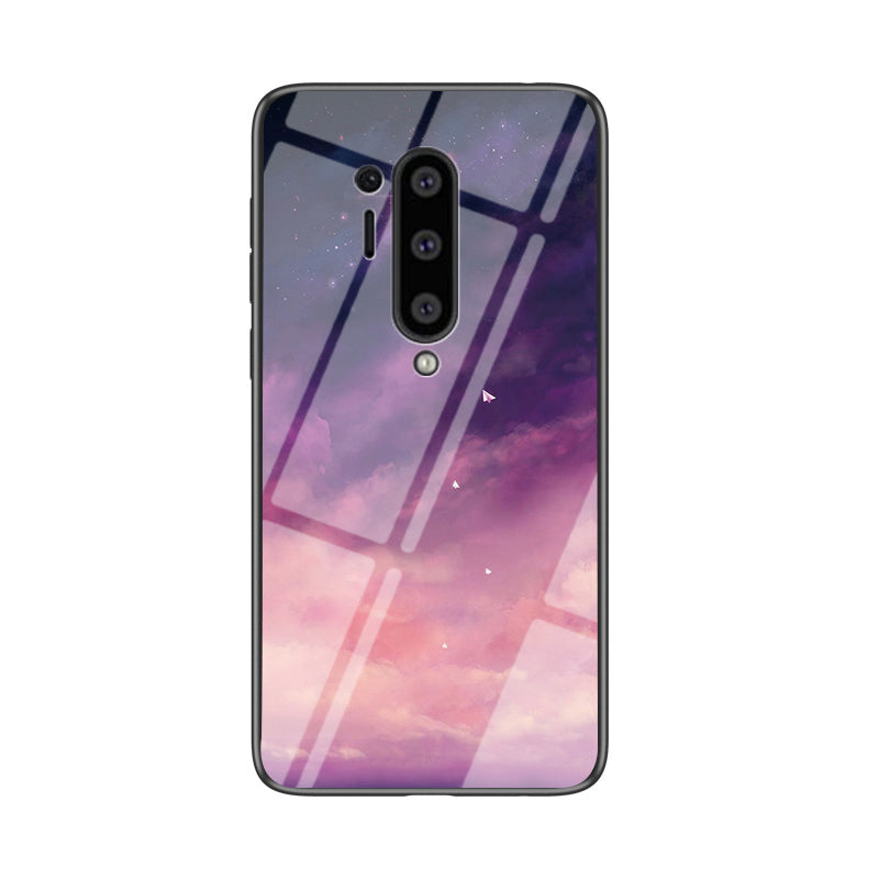 Starry Sky Tempered Glass + PC + TPU Hybrid Case for OnePlus 8 Pro