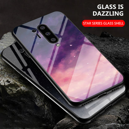 Starry Sky Tempered Glass + PC + TPU Hybrid Case for OnePlus 8 Pro