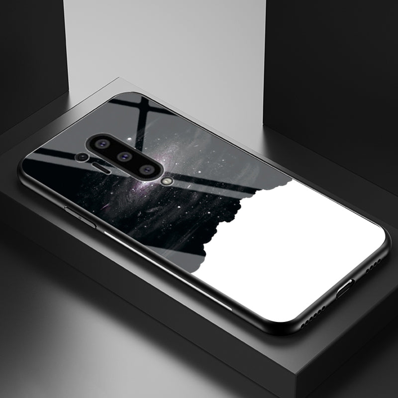 Starry Sky Tempered Glass + PC + TPU Hybrid Case for OnePlus 8 Pro