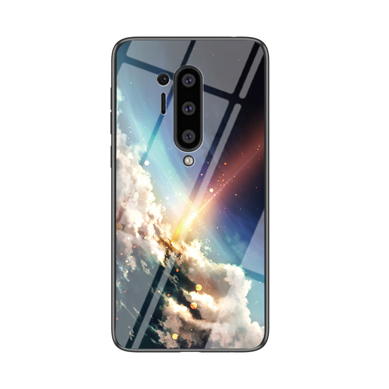 Starry Sky Tempered Glass + PC + TPU Hybrid Case for OnePlus 8 Pro