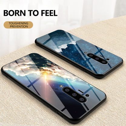 Starry Sky Tempered Glass + PC + TPU Hybrid Case for OnePlus 8 Pro