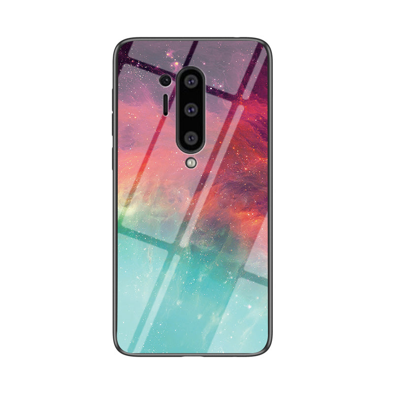 Starry Sky Tempered Glass + PC + TPU Hybrid Case for OnePlus 8 Pro