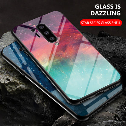 Starry Sky Tempered Glass + PC + TPU Hybrid Case for OnePlus 8 Pro