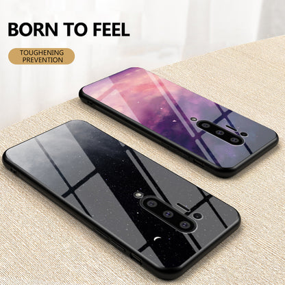 Starry Sky Tempered Glass + PC + TPU Hybrid Case for OnePlus 8 Pro