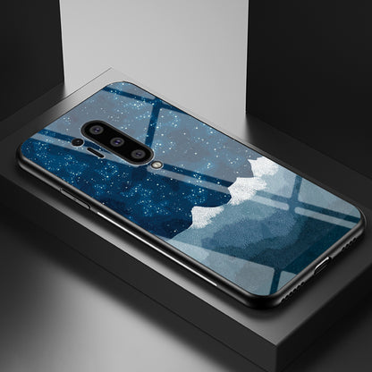 Starry Sky Tempered Glass + PC + TPU Hybrid Case for OnePlus 8 Pro