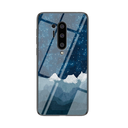 Starry Sky Tempered Glass + PC + TPU Hybrid Case for OnePlus 8 Pro