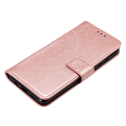 Imprint Flower Leather Wallet Cover for OnePlus 8 Pro