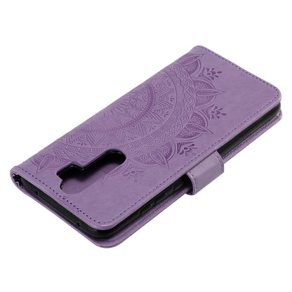 Imprint Flower Leather Wallet Cover for OnePlus 8 Pro