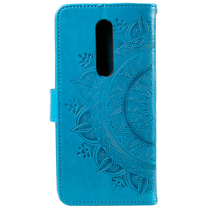 Imprint Flower Leather with Wallet Shell for OnePlus 8