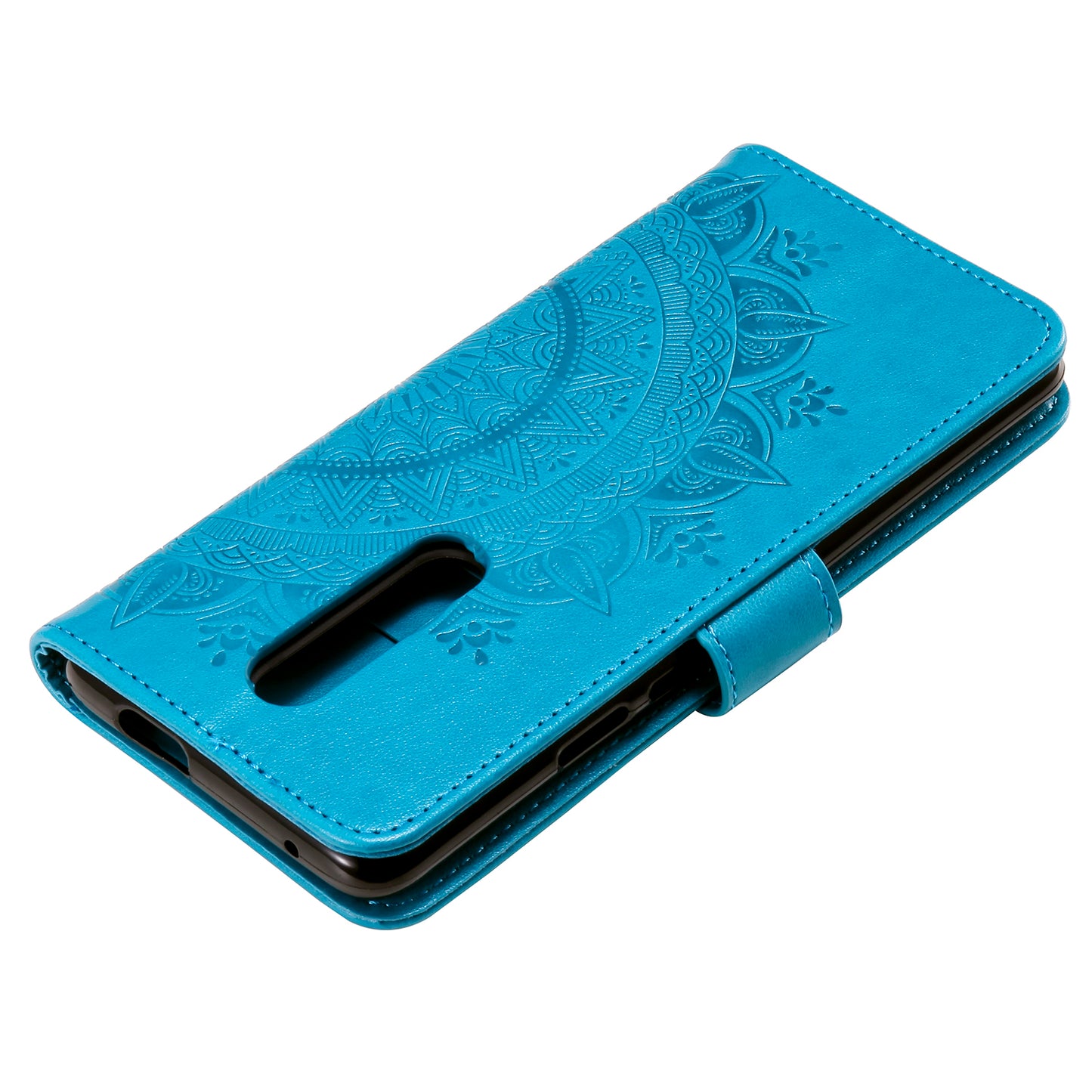 Imprint Flower Leather with Wallet Shell for OnePlus 8