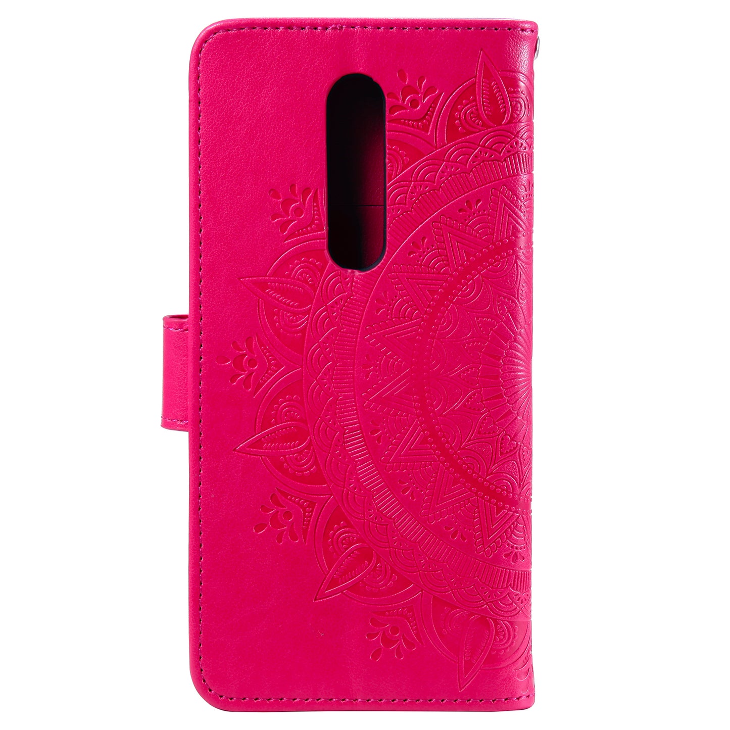 Imprint Flower Leather with Wallet Shell for OnePlus 8