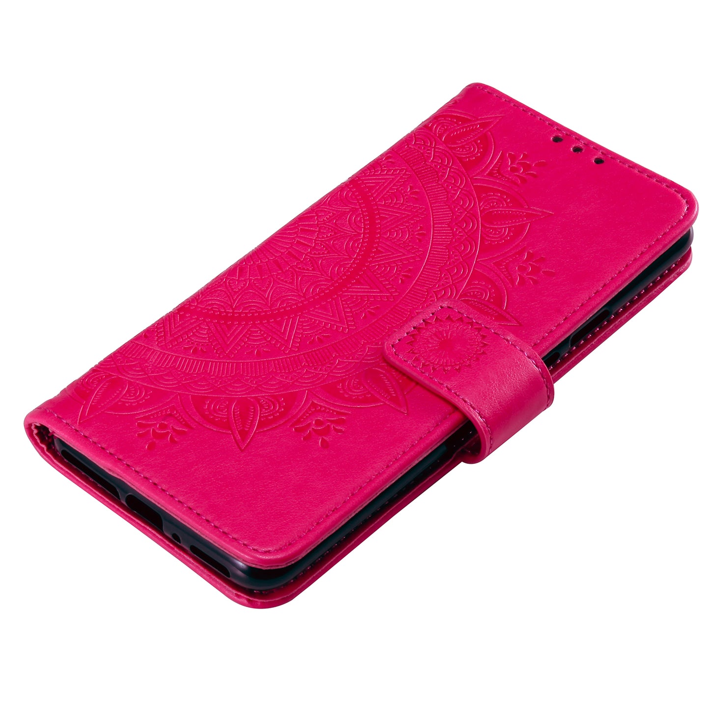 Imprint Flower Leather with Wallet Shell for OnePlus 8