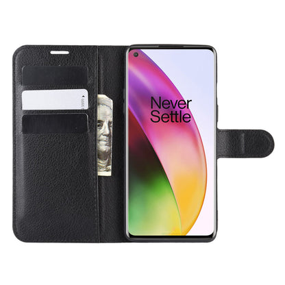 Litchi Skin Wallet Leather Stand Case for OnePlus 8