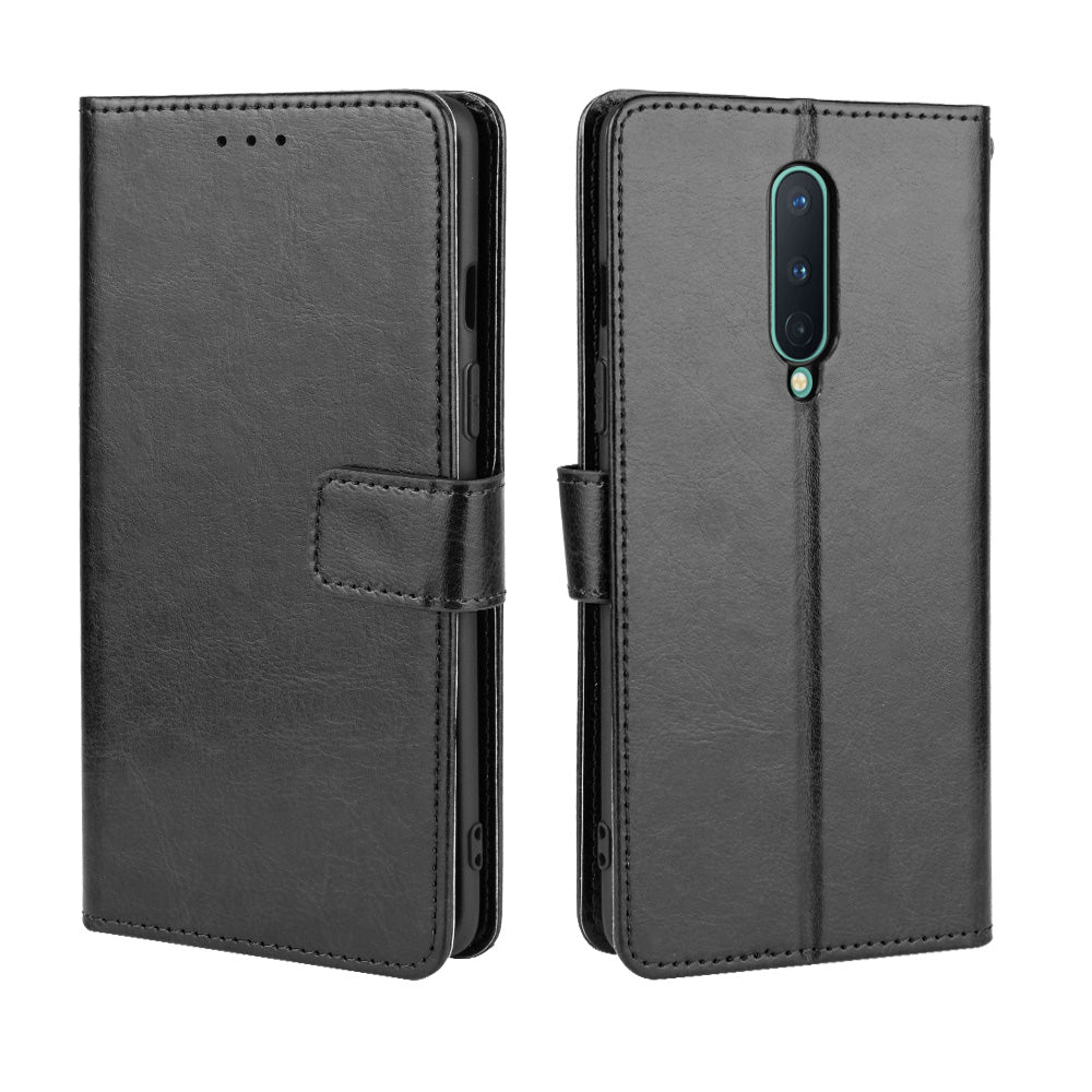 Crazy Horse Surface PU Leather Shell for OnePlus 8