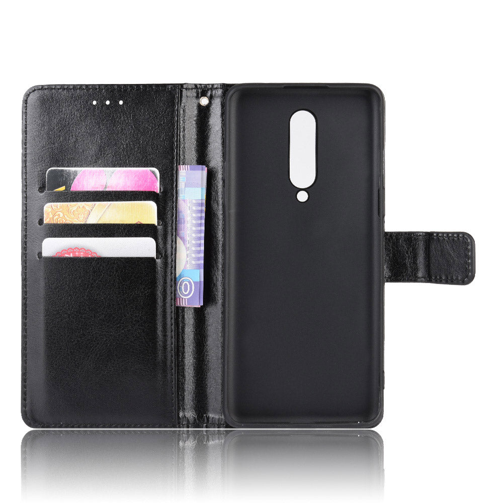 Crazy Horse Surface PU Leather Shell for OnePlus 8