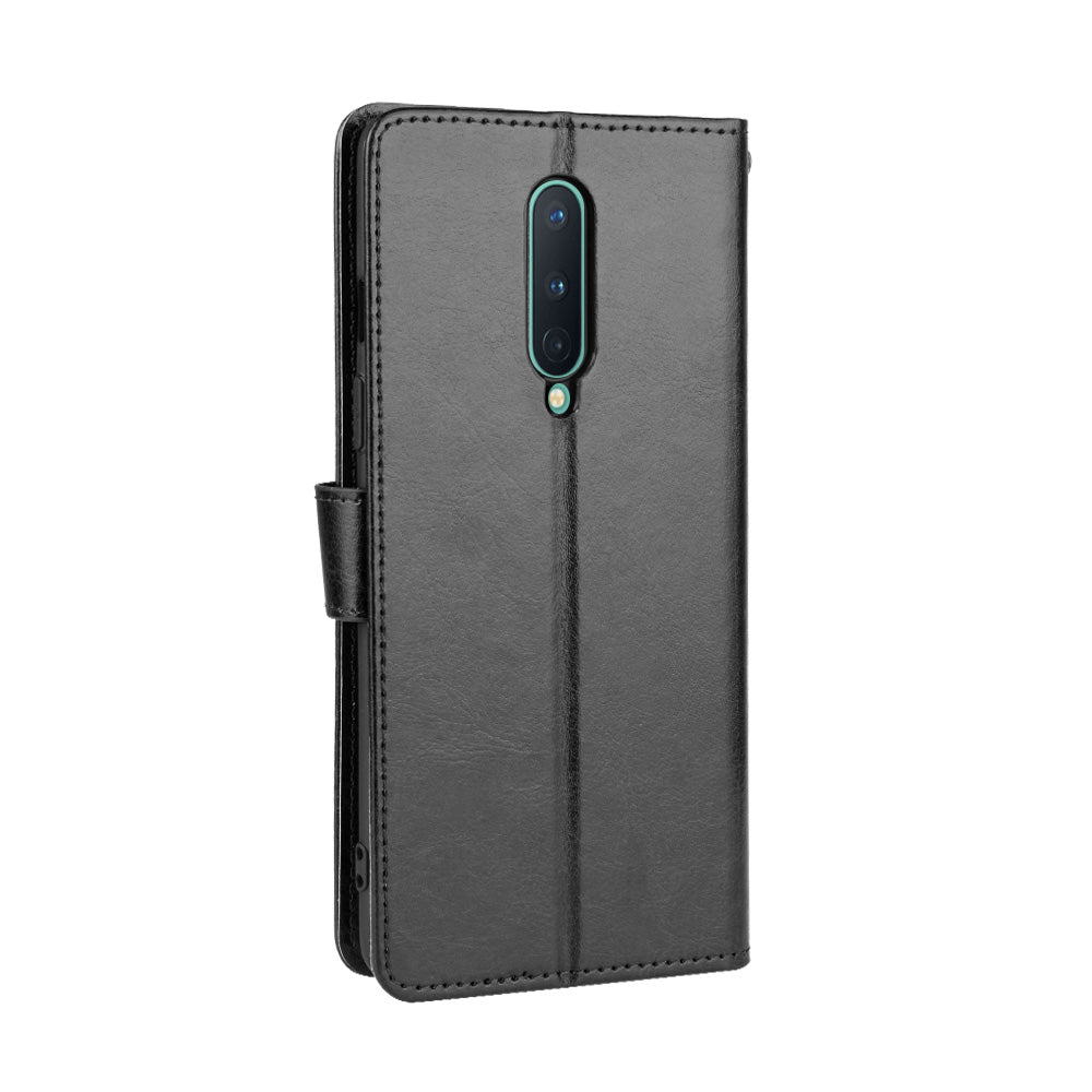 Crazy Horse Surface PU Leather Shell for OnePlus 8