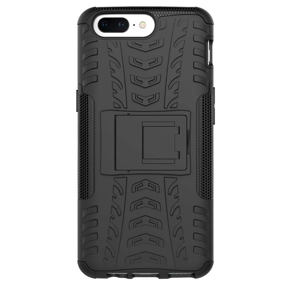 2-in-1 Tyre Pattern Kickstand PC + TPU Hybrid Phone Case for OnePlus 5