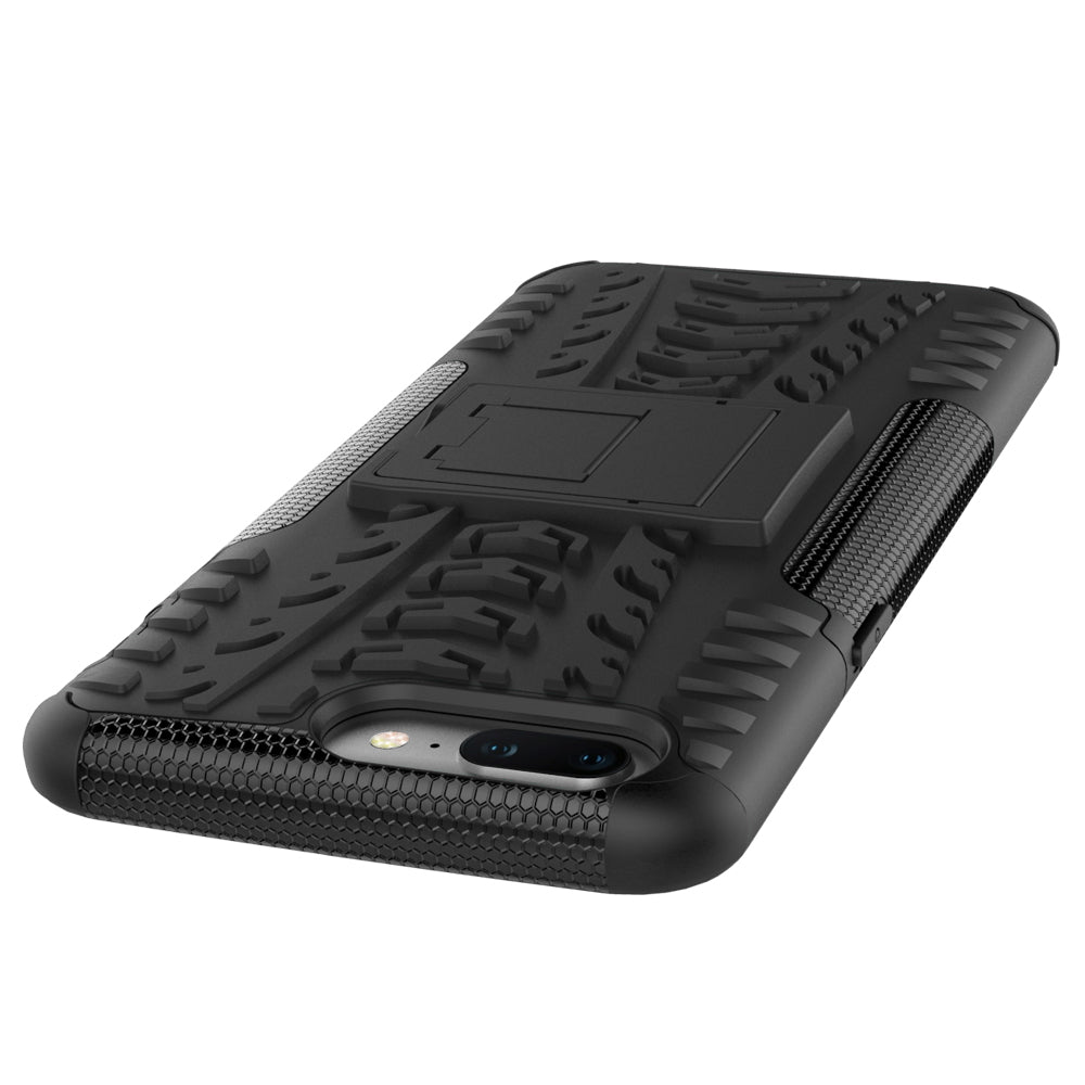 2-in-1 Tyre Pattern Kickstand PC + TPU Hybrid Phone Case for OnePlus 5