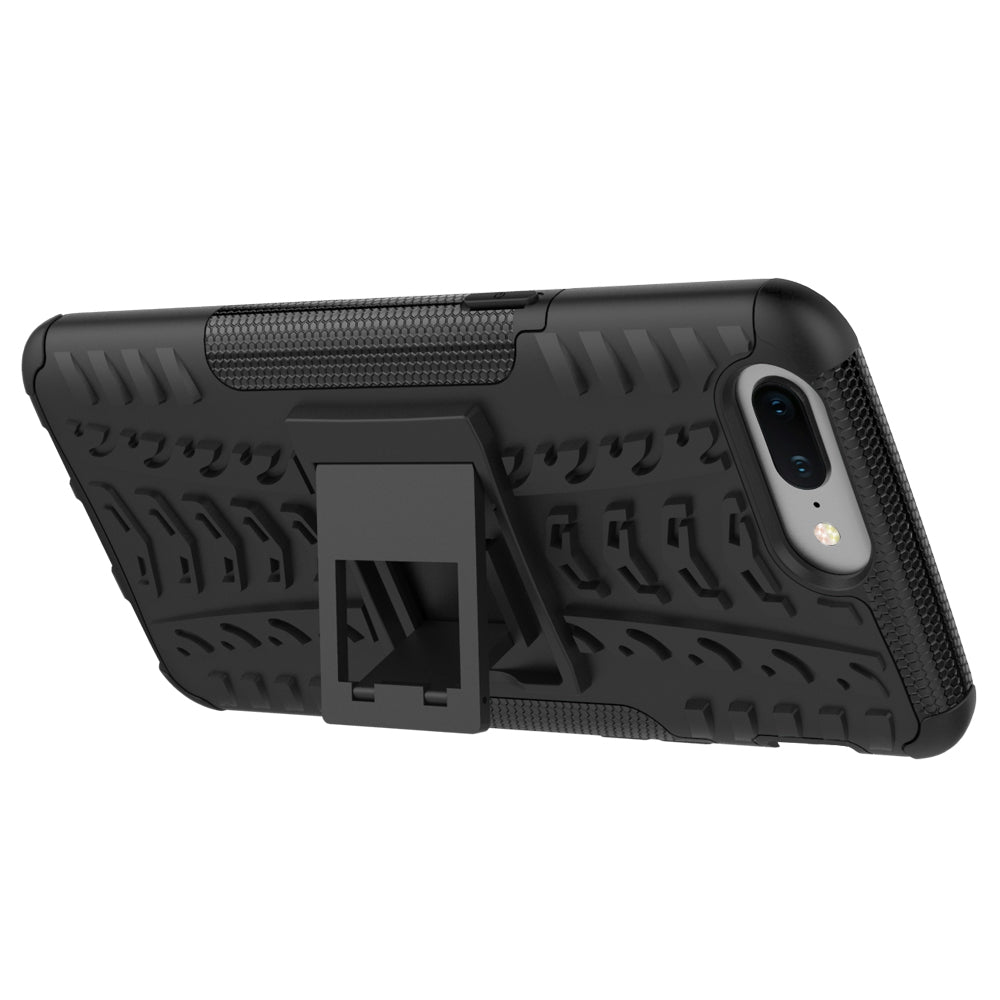 2-in-1 Tyre Pattern Kickstand PC + TPU Hybrid Phone Case for OnePlus 5