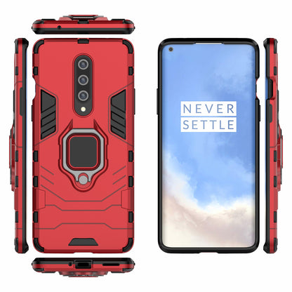 Cool Guard Ring Holder Kickstand PC TPU Hybrid Case Protective Shell for OnePlus 8