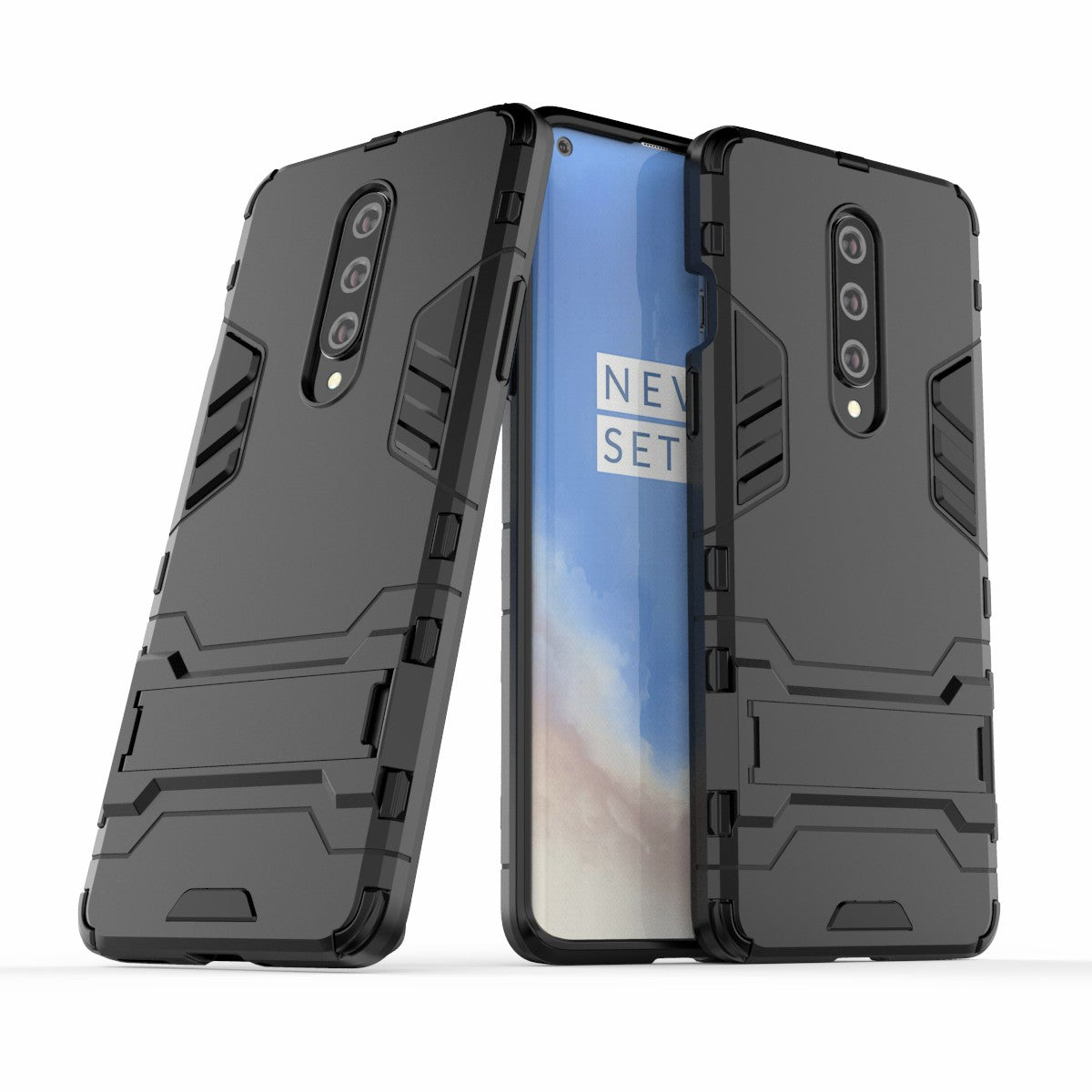 2-in-1 Plastic + TPU Unique Shell with Kickstand for OnePlus 8