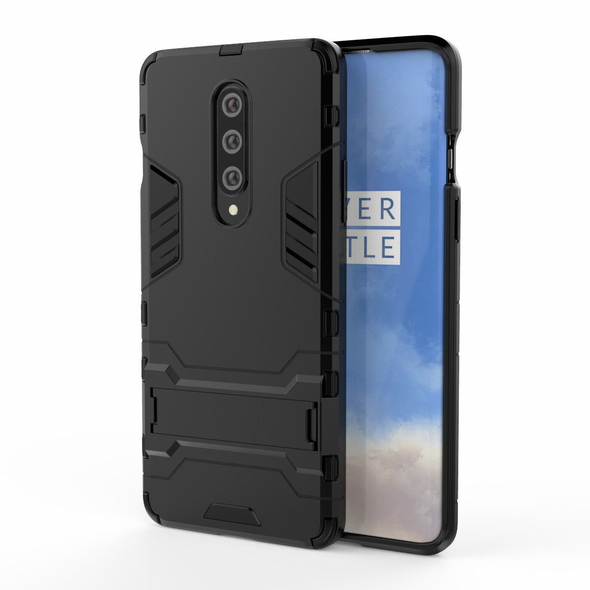 2-in-1 Plastic + TPU Unique Shell with Kickstand for OnePlus 8