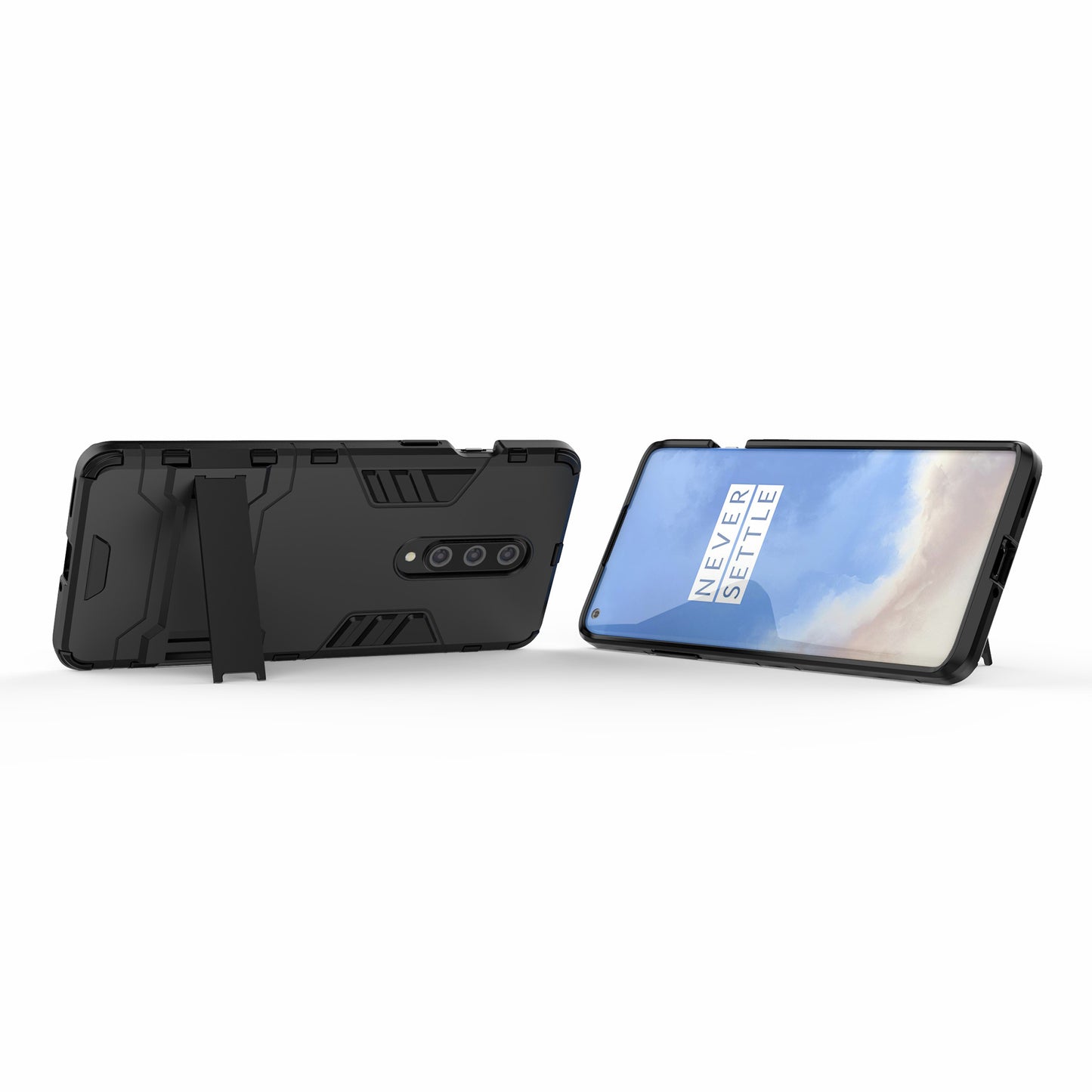 2-in-1 Plastic + TPU Unique Shell with Kickstand for OnePlus 8