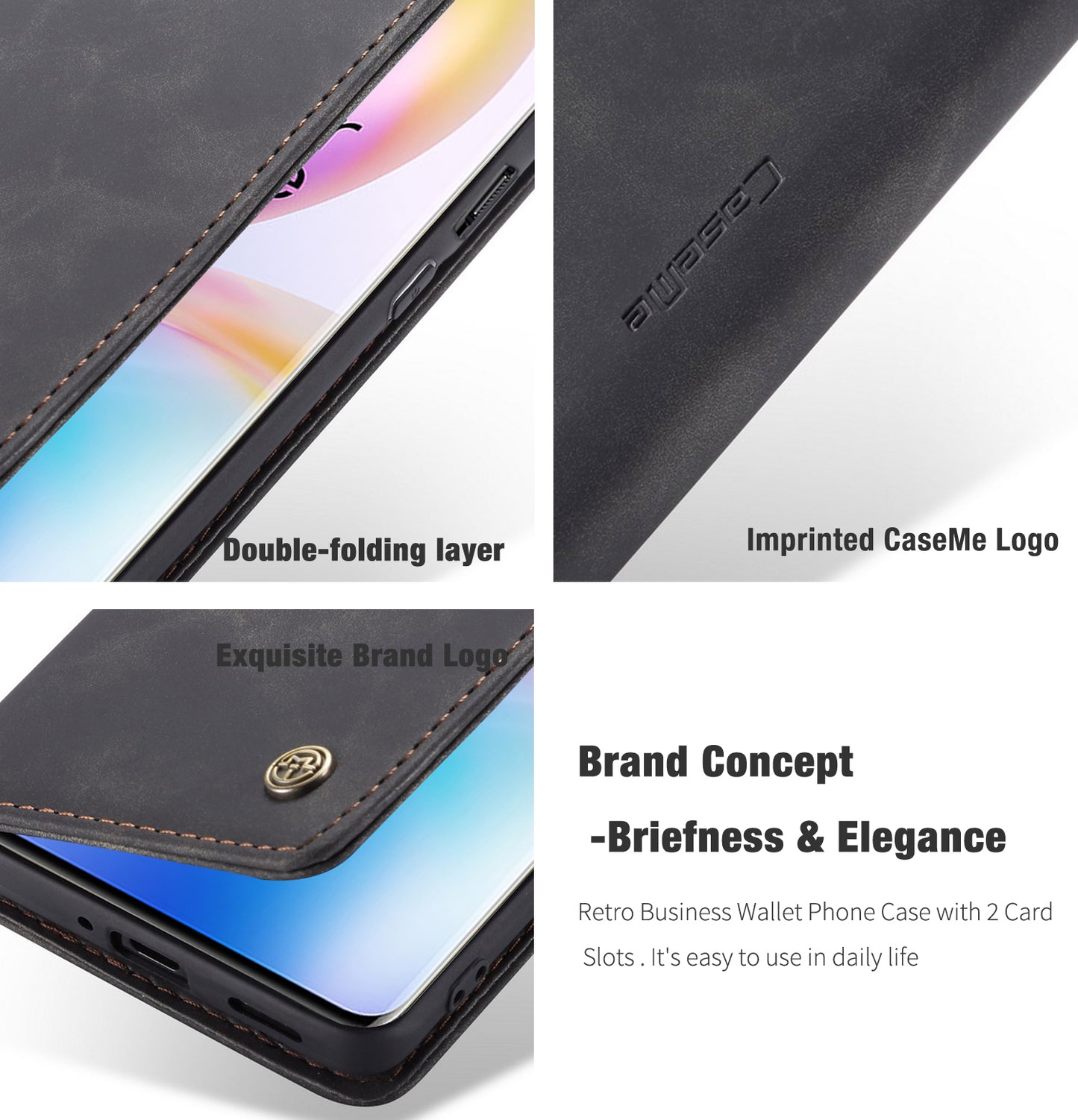 CASEME 013 Series Auto-absorbed Leather Protection Case for OnePlus 8 Pro