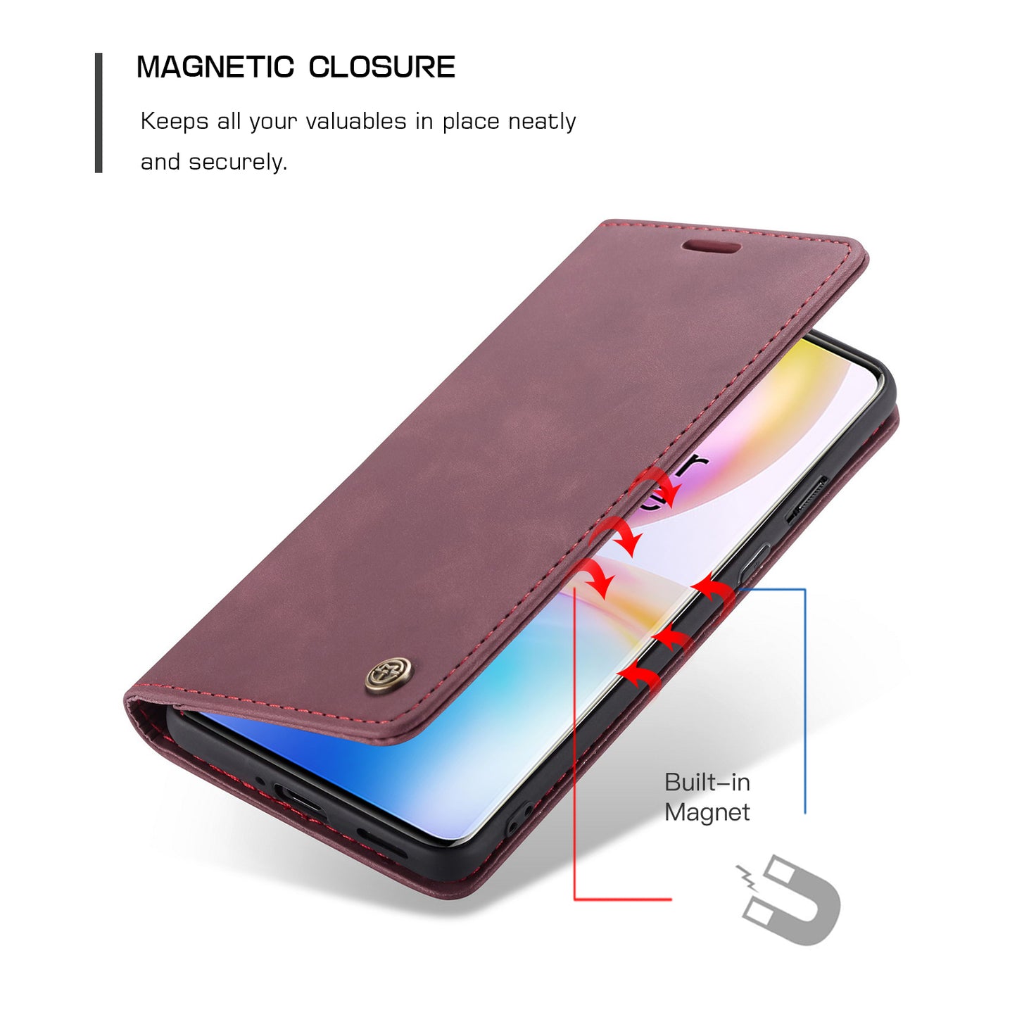 CASEME 013 Series Auto-absorbed Leather Protection Case for OnePlus 8 Pro